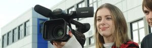 student filming